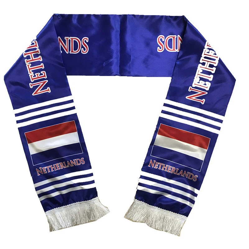 Satin Print Fans Scarf Satin Print Fans Scarf