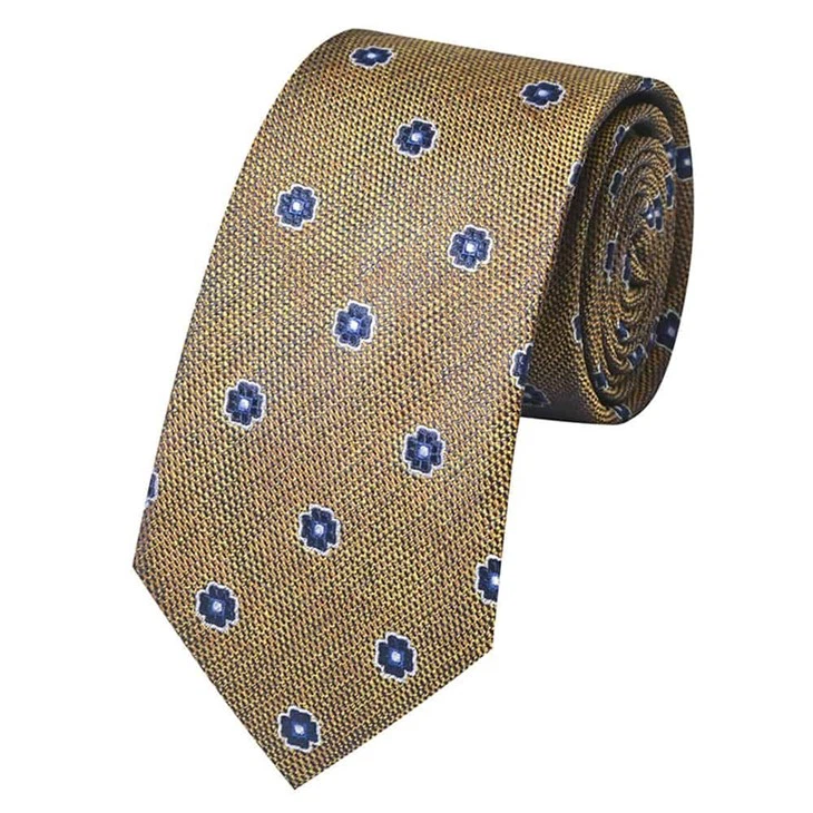 YiLi Light Blue Floral Silk Tie - Sustainable Elegance